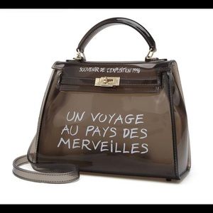 Transparent smoke black handbag. New!!